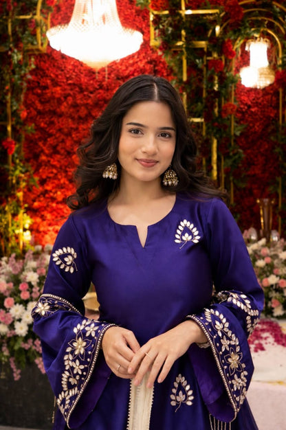 FRECH CRAPE KURTI PLAZZO SET