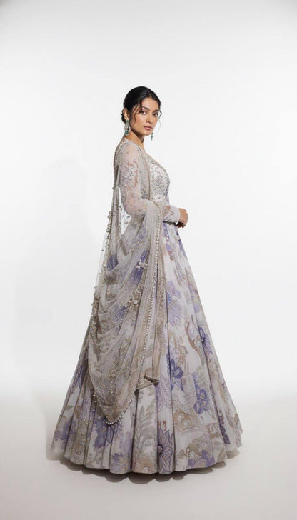 MAHIMA MAHAJAN CHAND HAND EMBROIDERED ANARKALI WITH DUPATTA