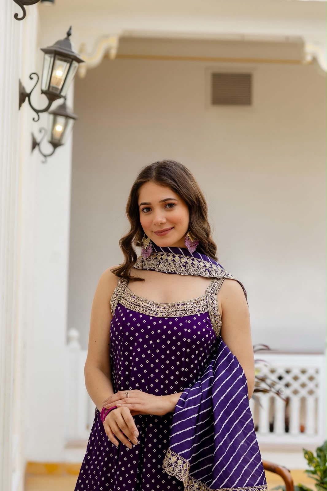 BANDHANI VICHITRA SILK ANARKALI GOWN
