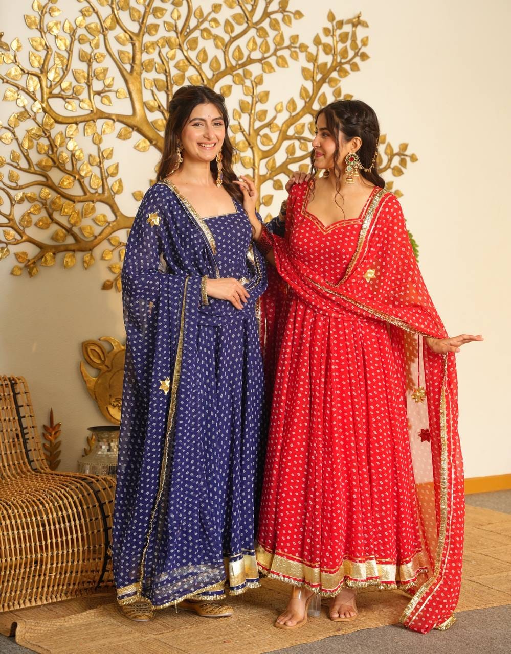 DESIGNER FAUX GEORGETTE ANARKALI GOWN SET