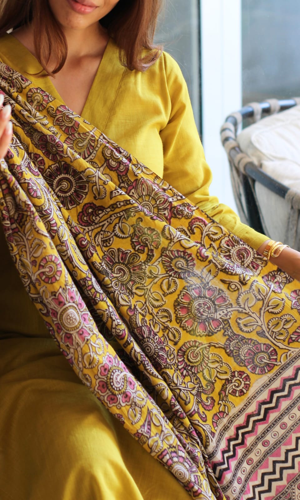 MUSTARD YELLOW SOLID STRAIGHT KURTA SET