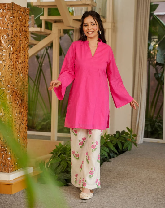 MAHIN PINK TRENDY KURTA SET