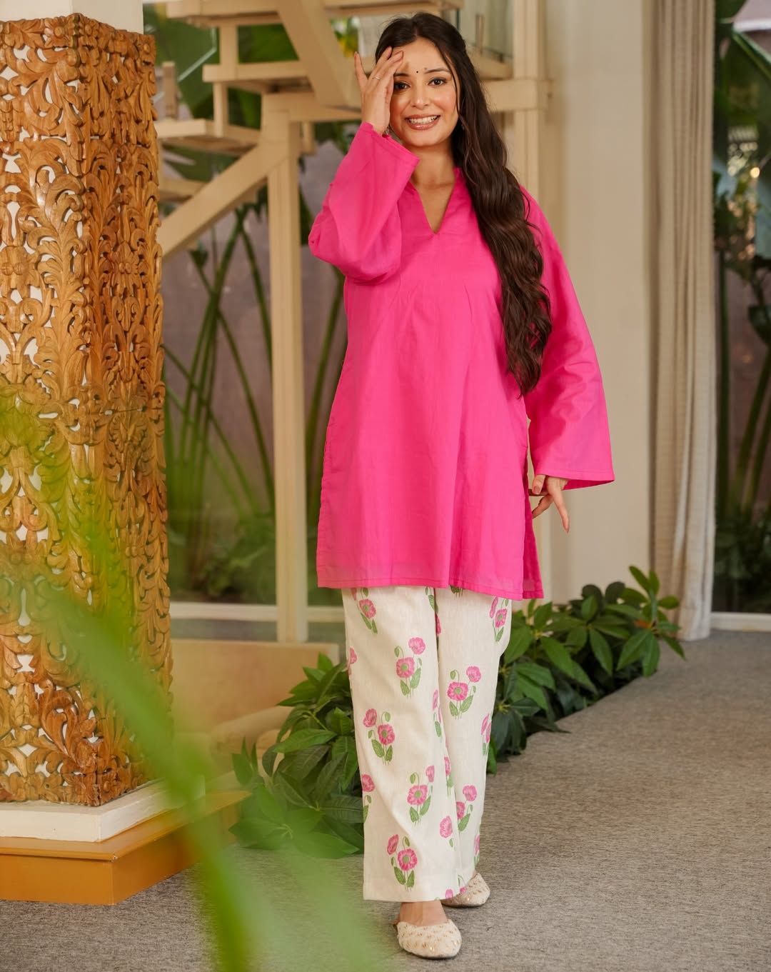 MAHIN PINK TRENDY KURTA SET