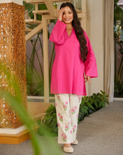 MAHIN PINK TRENDY KURTA SET