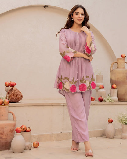 AISHA - INDO WESTERN FLORAL EMBROIDERED CO-ORD SET