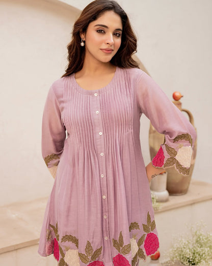 AISHA - INDO WESTERN FLORAL EMBROIDERED CO-ORD SET