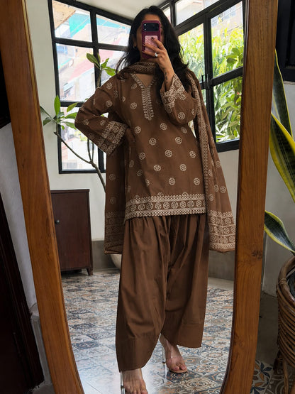 PURE COTTON ETHNIC SHORT KURTA SET
