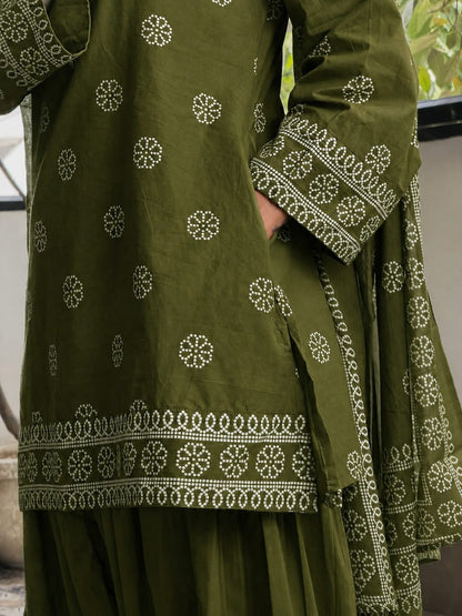 PURE COTTON ETHNIC SHORT KURTA SET