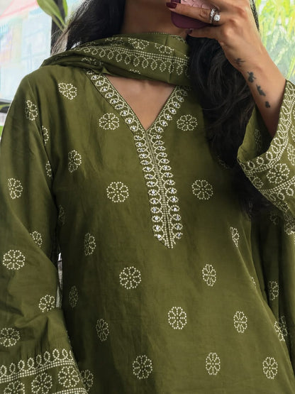 PURE COTTON ETHNIC SHORT KURTA SET