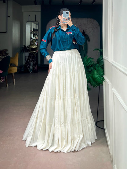 KHADI COTTON PEARL WORK LEHENGA CHOLI