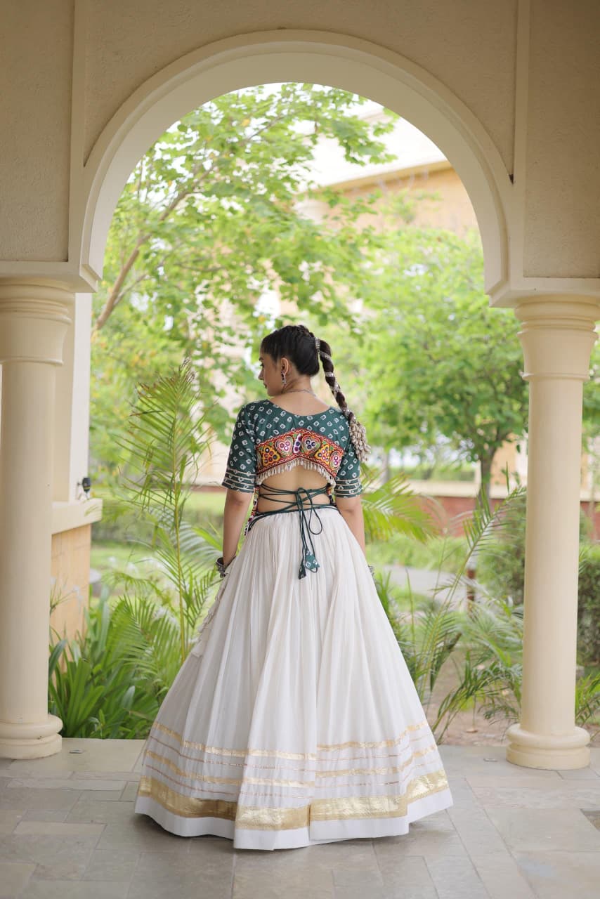 GAMTHI COTTON EMBROIDERED NAVRATRI LEHENGA