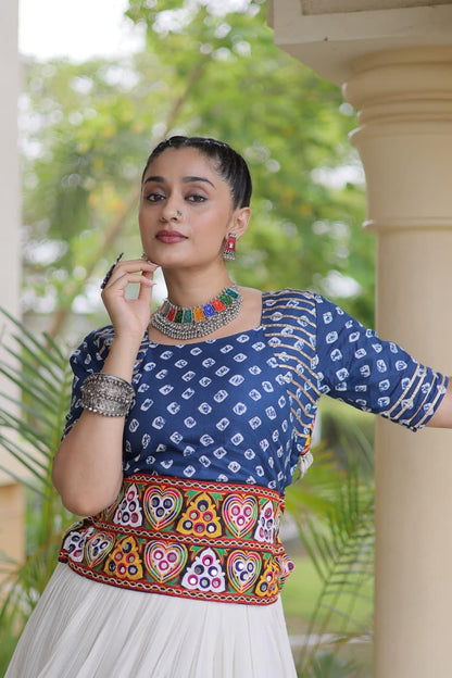 GAMTHI COTTON EMBROIDERED NAVRATRI LEHENGA