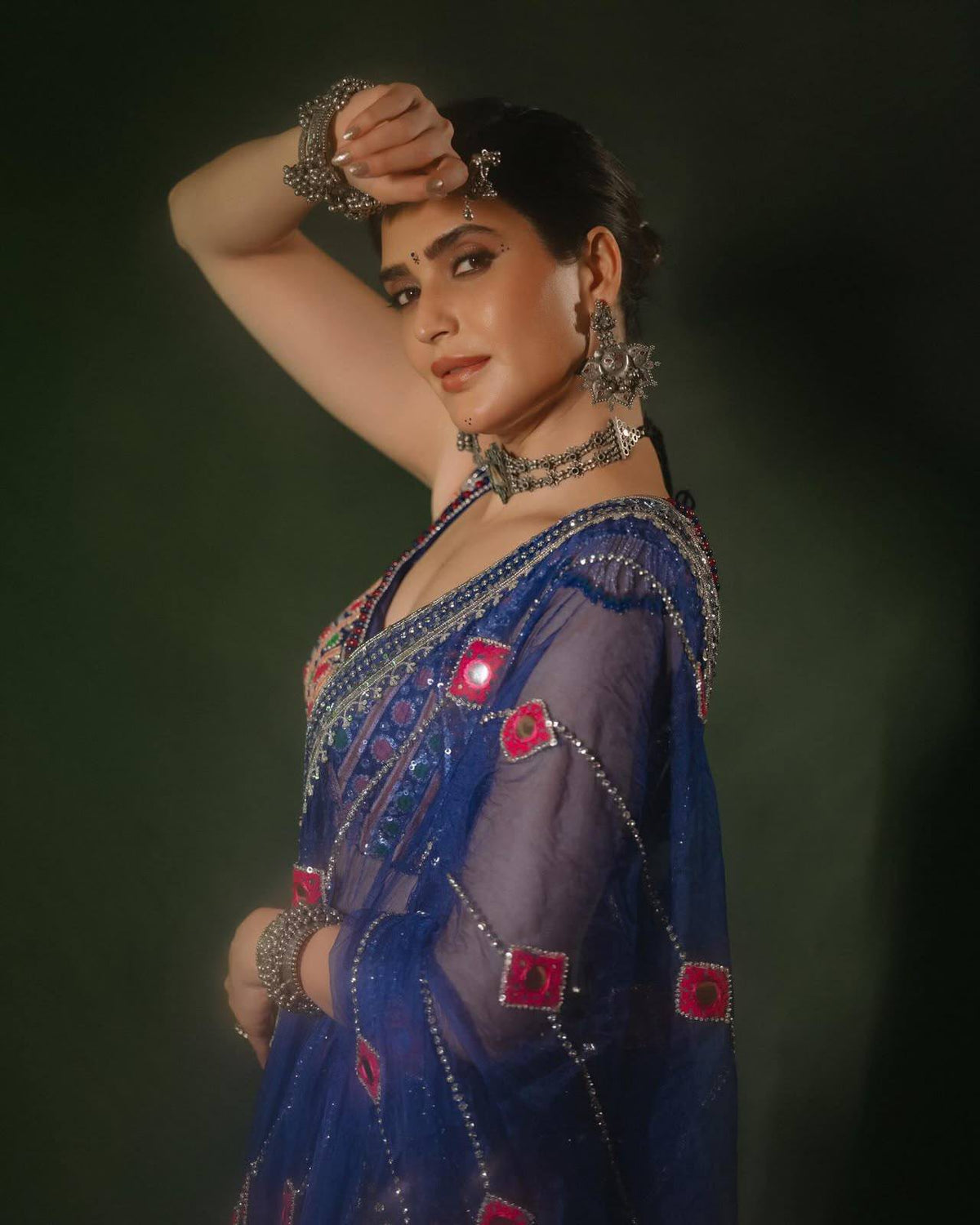 BLUE - NAVRATRI PURE COTTON LEHENGA SET