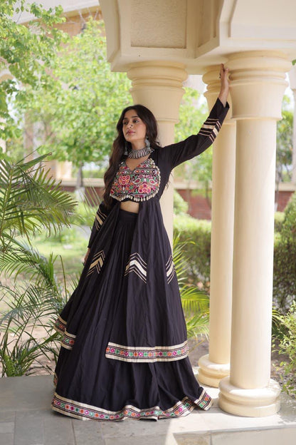 KORA COTTON LEHENGA CHOLI WITH SHRUG