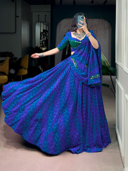 BLUE & RED NAVRATRI CHANIYA CHOLI SET