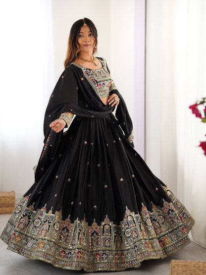 WOMAN NATURAL SILK LEHENGA SET
