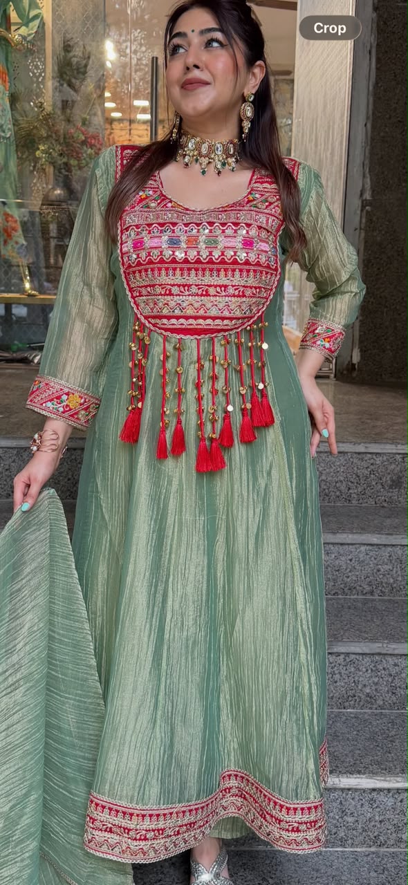 SALSA CRUSH A-LINE ANARKALI KURTA SET