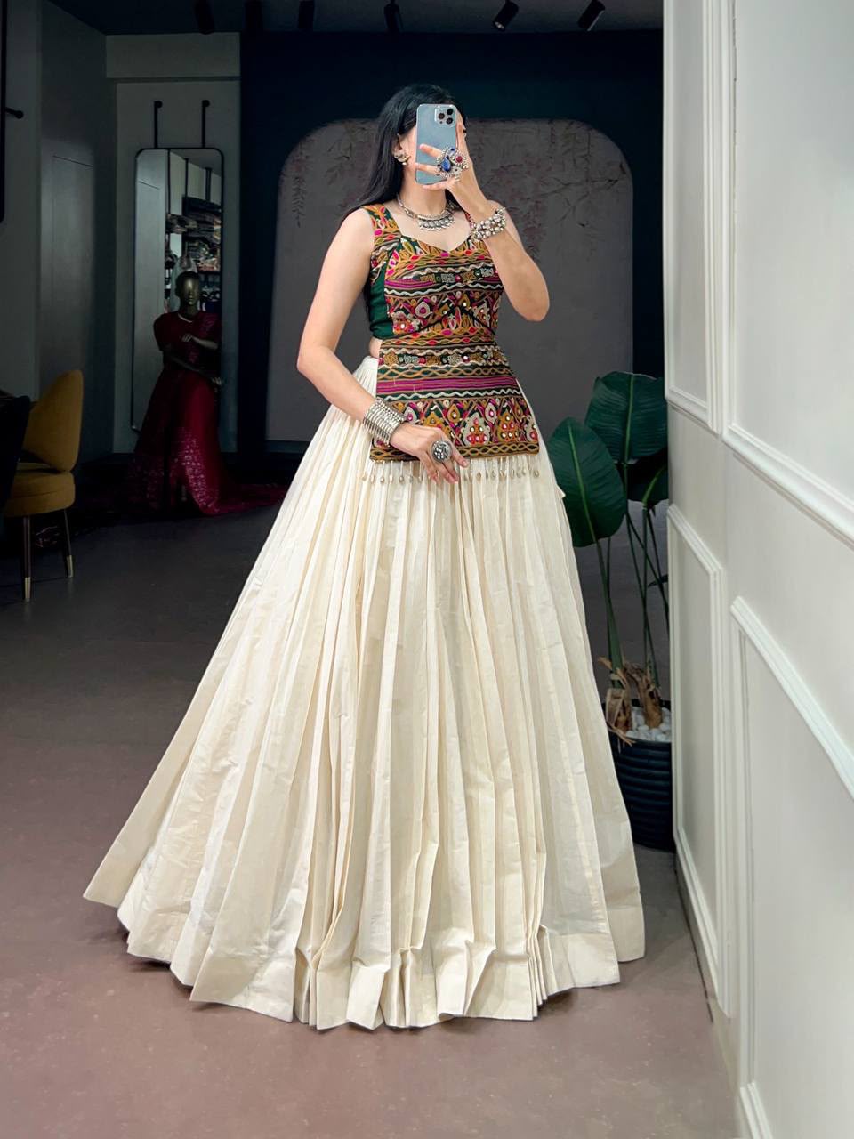 OFF-WHITE NAVRATRI CHANIYA CHOLI