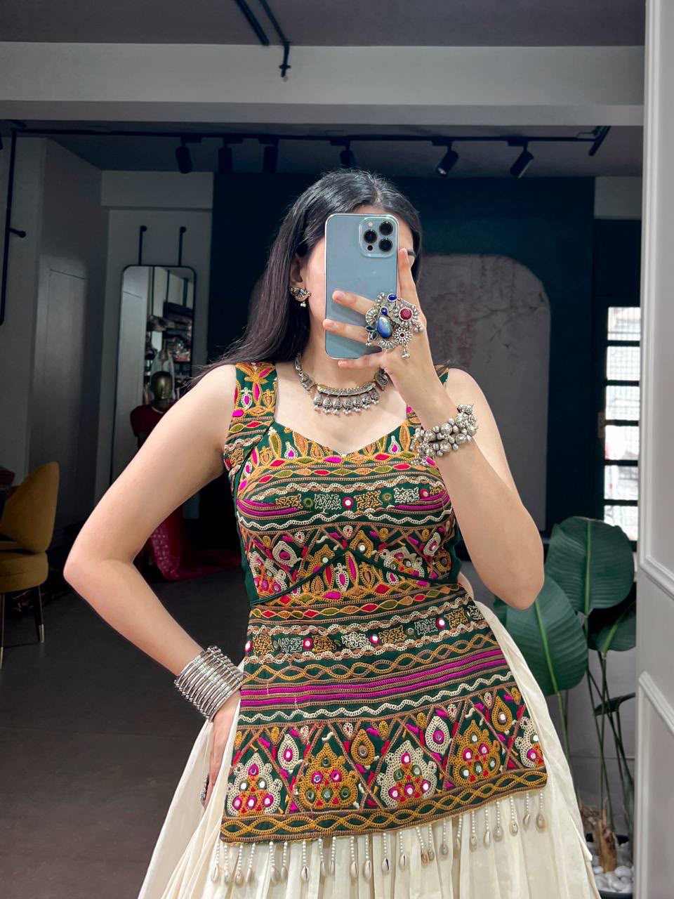 OFF-WHITE NAVRATRI CHANIYA CHOLI