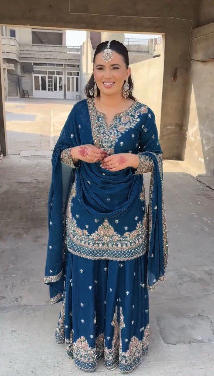 CHINON SILK KURTA SET WITH DUPATTA