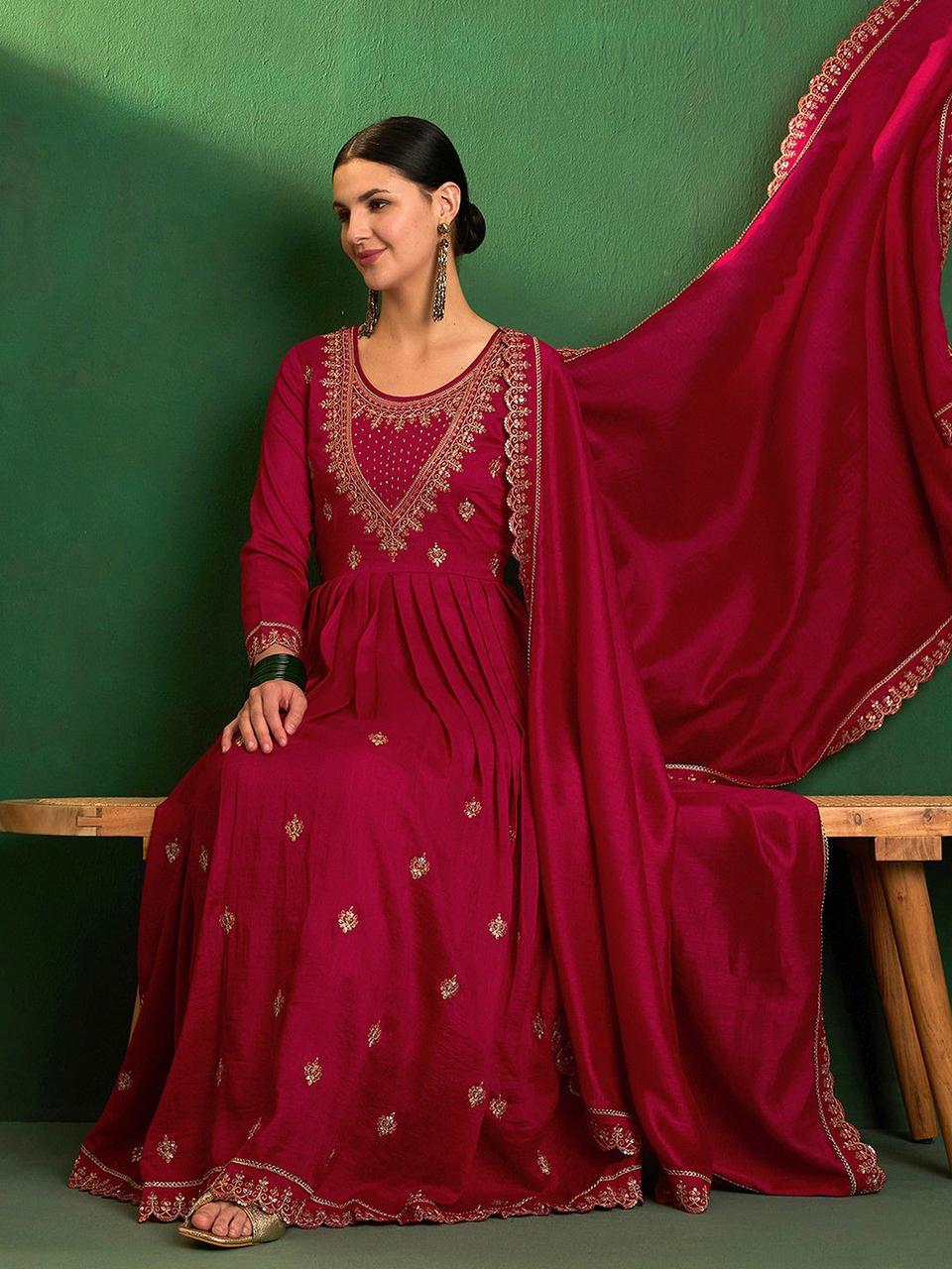 ANARKALI SET WITH EMBROIDERY WORK