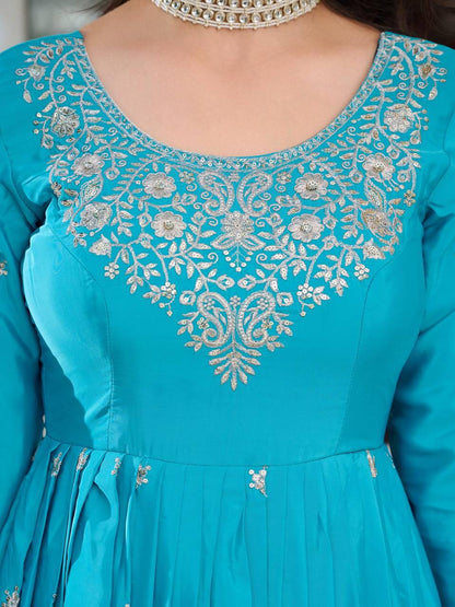 DESIGNER ANARKALI GOWN WITH EMBROIDERY WORK