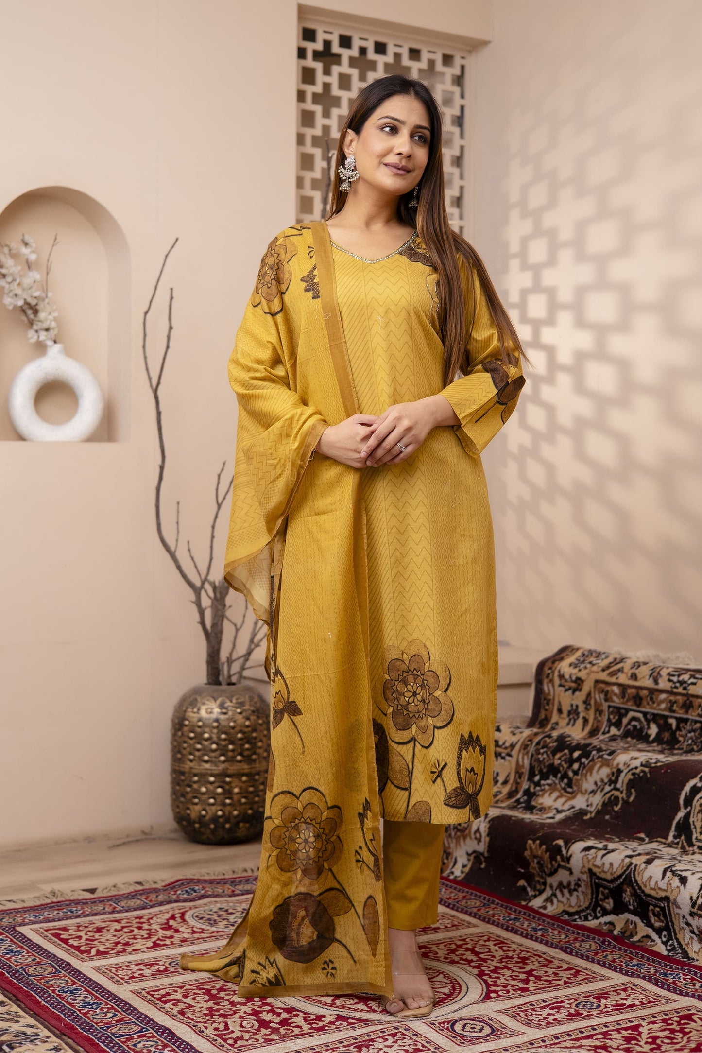 GOLDY DIGITAL PRINT KURTA - SET OF 3