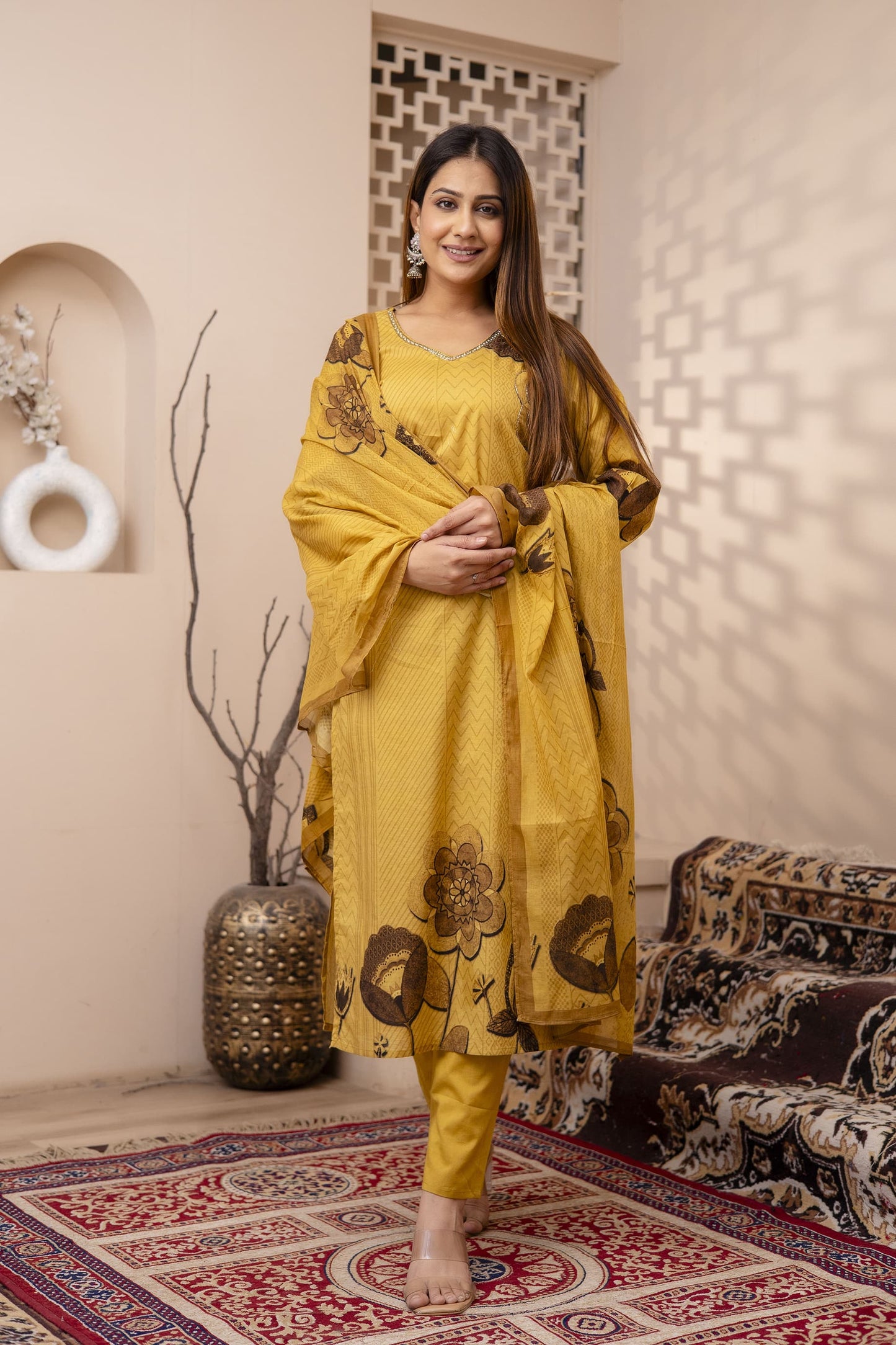 GOLDY DIGITAL PRINT KURTA - SET OF 3