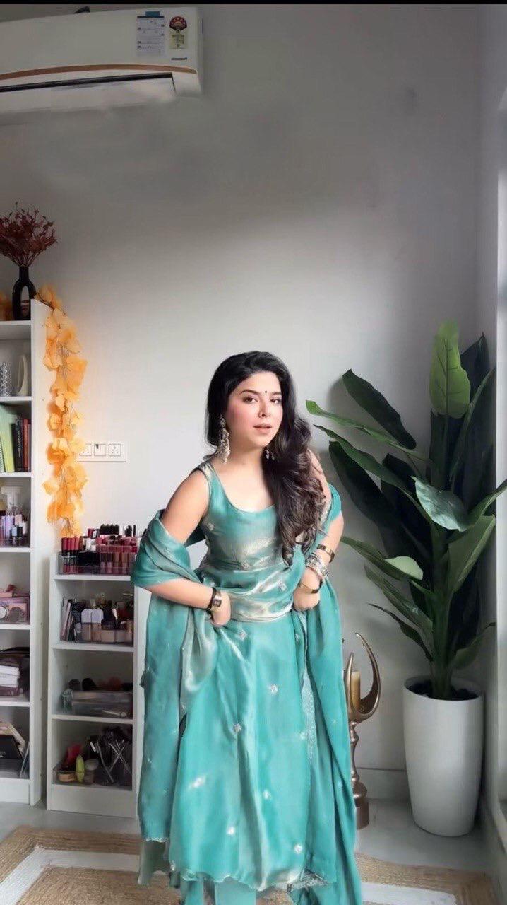 ANARKALI SET THREAD WITH SEQUENCE WORK  (SET OF 3)