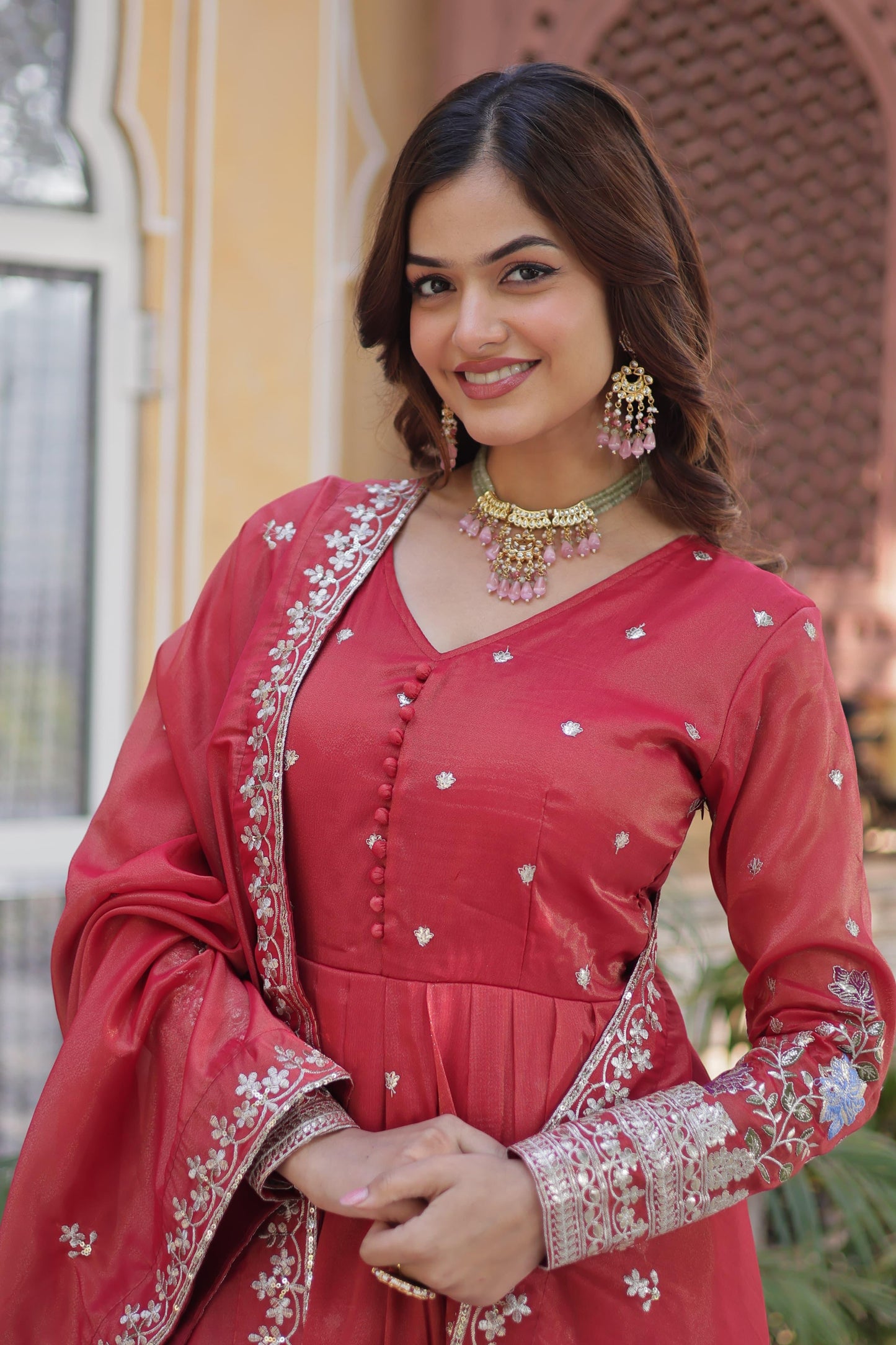 ANARKALI GOWN WITH EMBROIDERY WORK