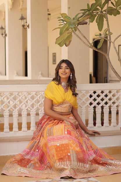 InCottoM - BOUTIQUE LAHENGA CHOLI SET IN DIFFERENT COLORS
