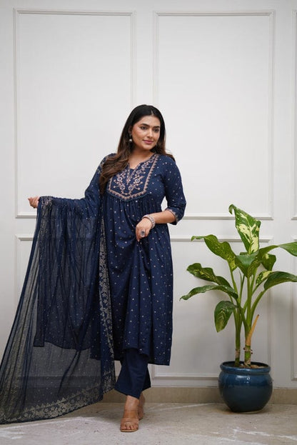 BEAUTIFUL COTTON DESIGNER EMBROIDERED ANARALI