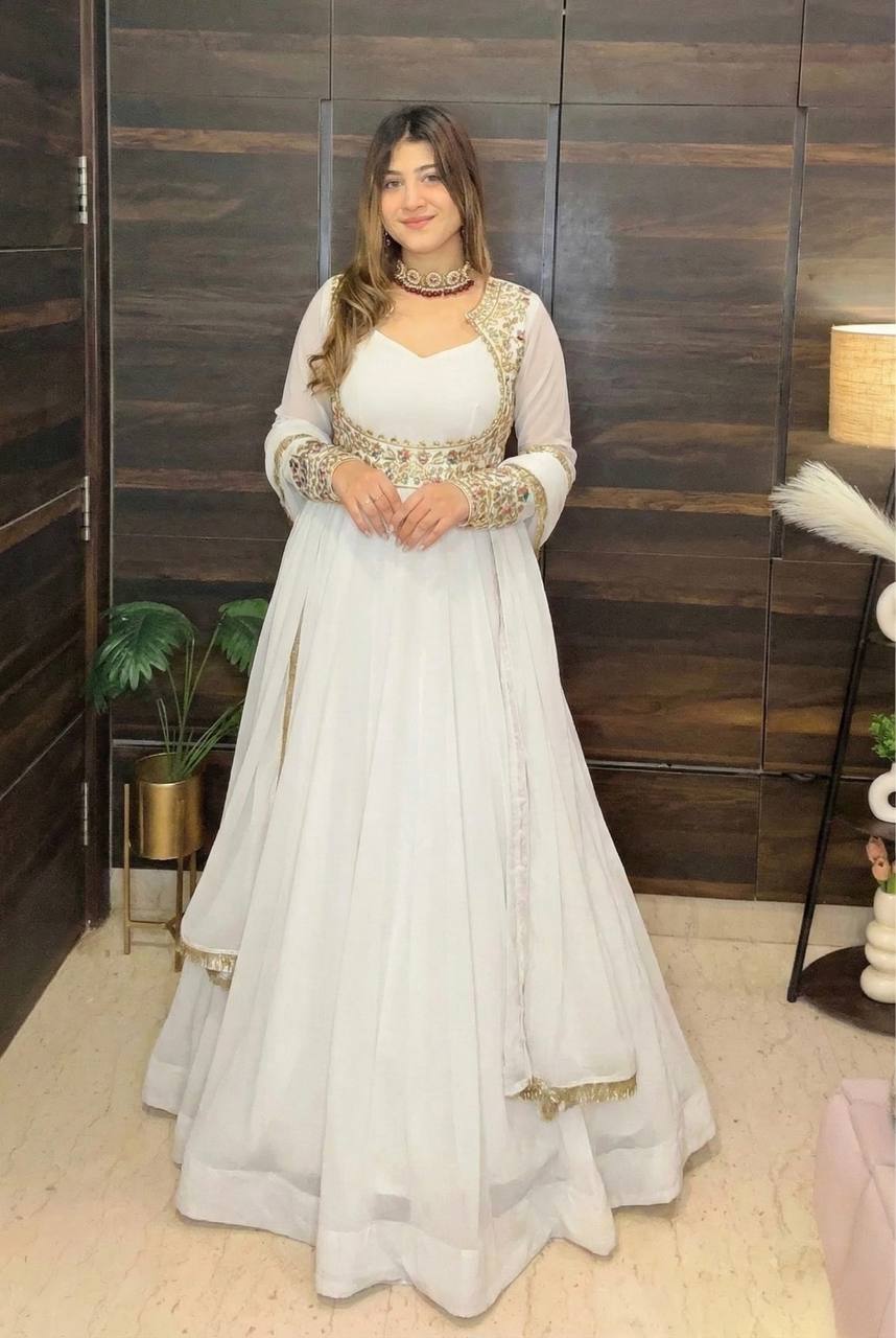 ANARKALI GOWN - WITH MULTI NEEDLE & EMBROIDERY WORK