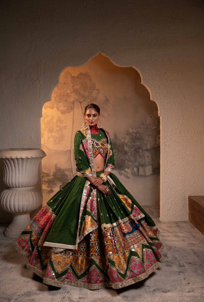 NAVRATRI SPECIAL GREEN CHANIYA CHOLI