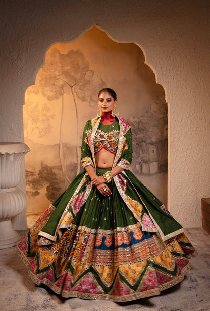 NAVRATRI SPECIAL GREEN CHANIYA CHOLI