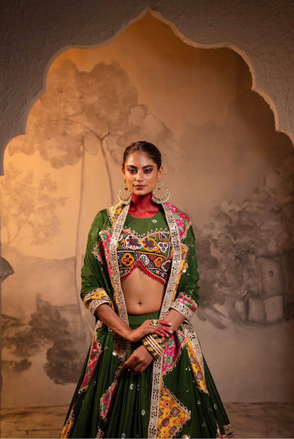 NAVRATRI SPECIAL GREEN CHANIYA CHOLI