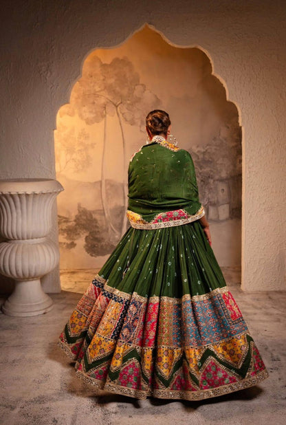NAVRATRI SPECIAL GREEN CHANIYA CHOLI