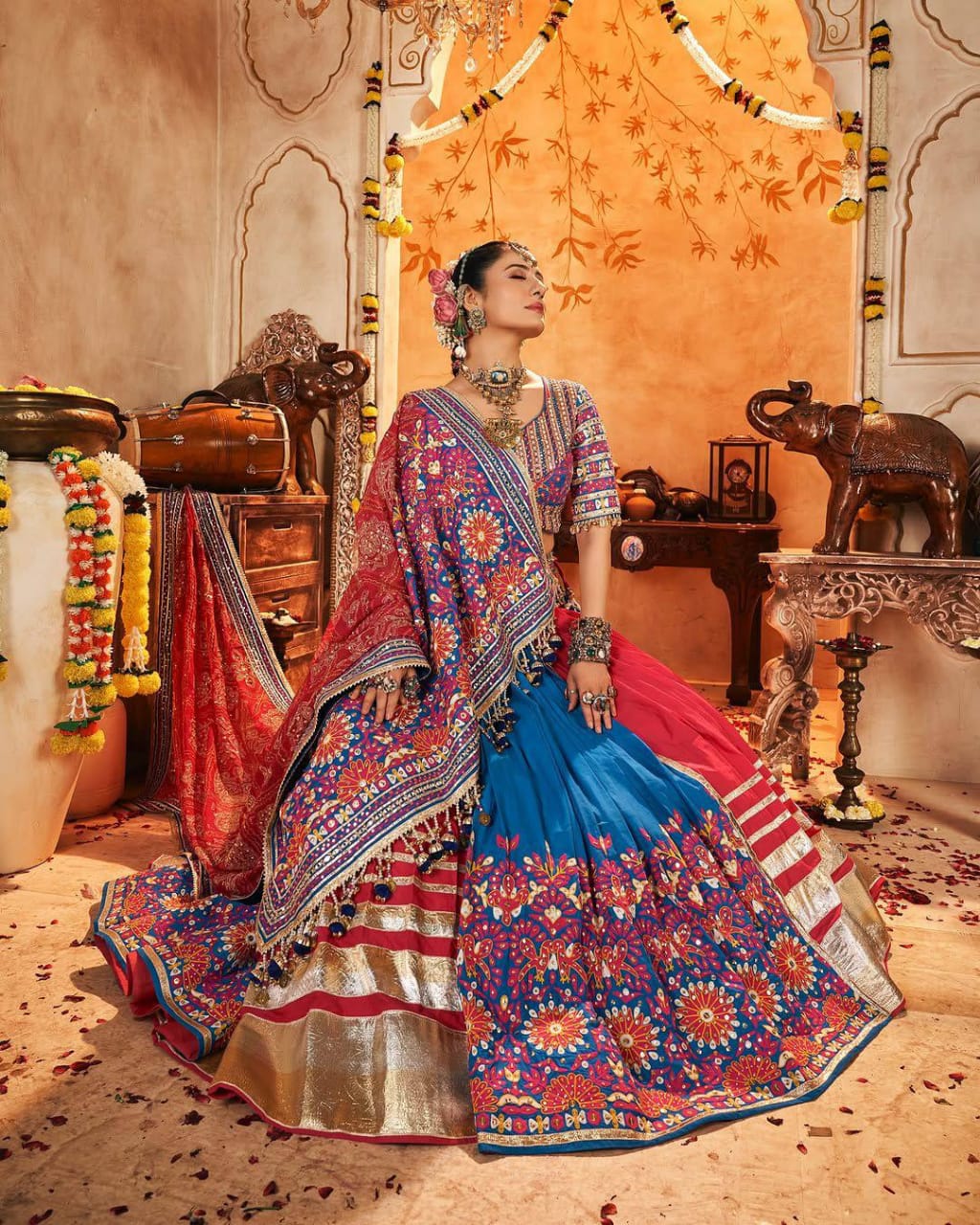 MULTI COLOUR NAVRATRI CHANIYA CHOLI