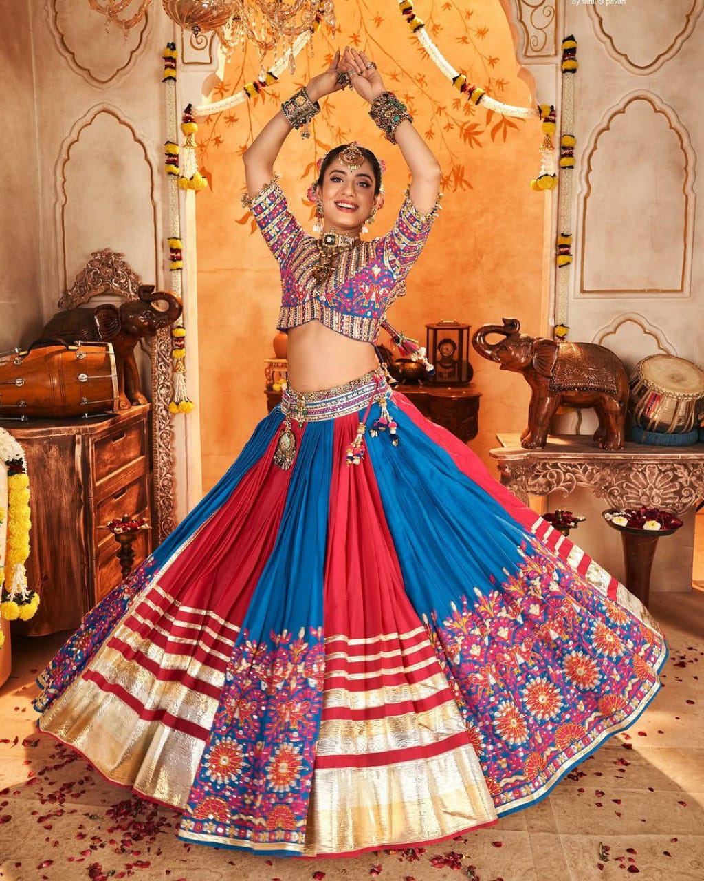 MULTI COLOUR NAVRATRI CHANIYA CHOLI