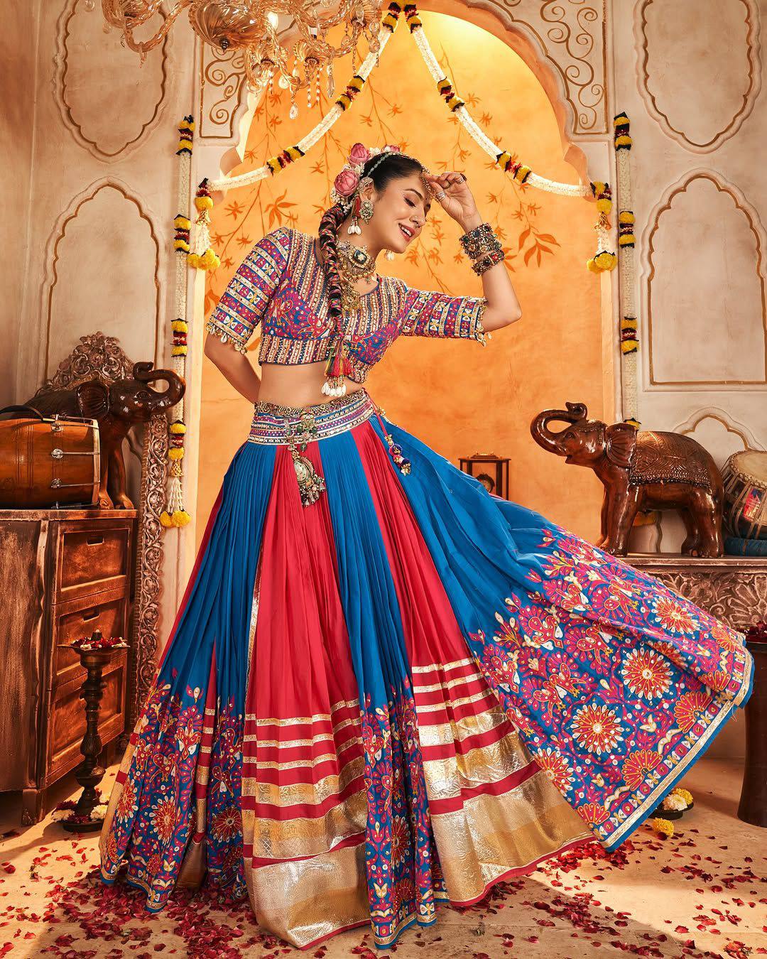 MULTI COLOUR NAVRATRI CHANIYA CHOLI