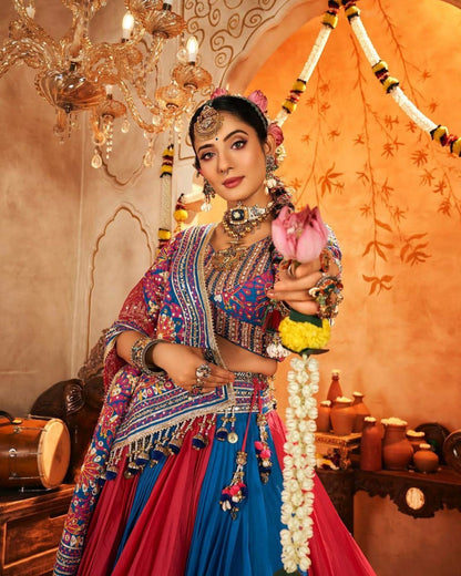 MULTI COLOUR NAVRATRI CHANIYA CHOLI