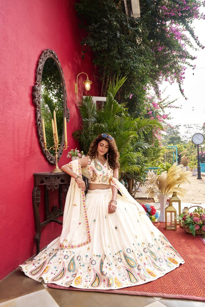 PURE VICHITRA EMBROIDERY SEQUENCE WORK LEHENGA CHOLI