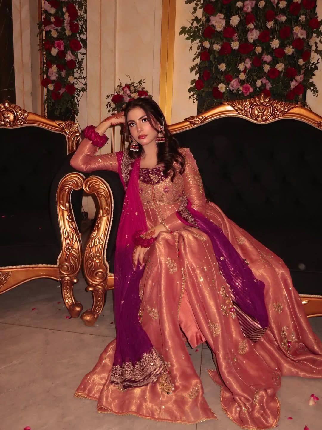 NEW DESIGNER FENDY SILK ANARKALI GOWN SET