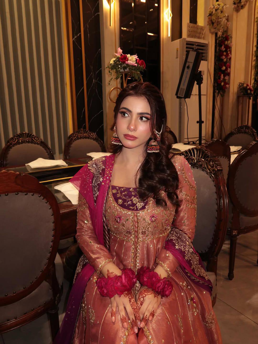 NEW DESIGNER FENDY SILK ANARKALI GOWN SET