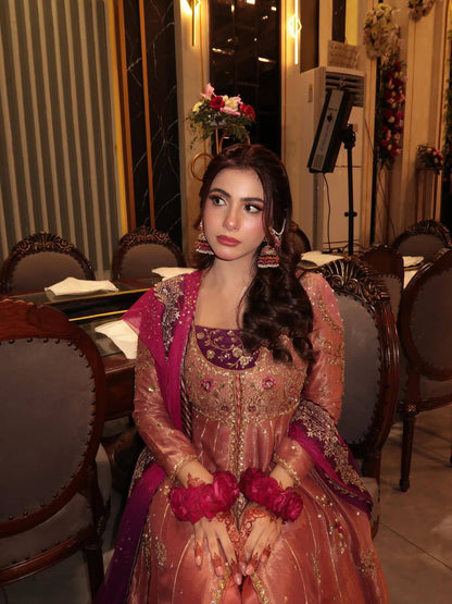 NEW DESIGNER FENDY SILK ANARKALI GOWN SET