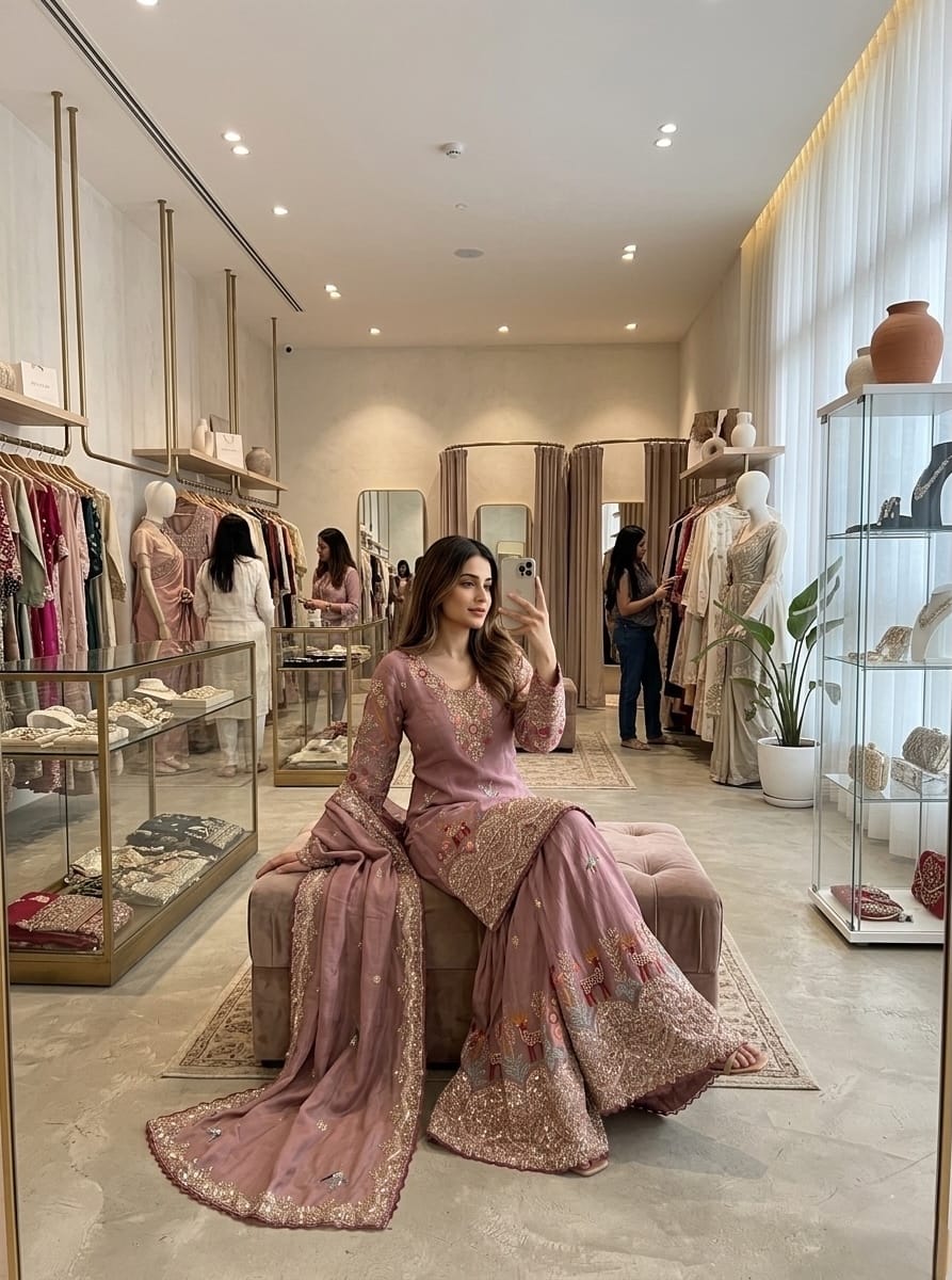 CHINON SILK  PREMIUM SHARARA SUIT SET