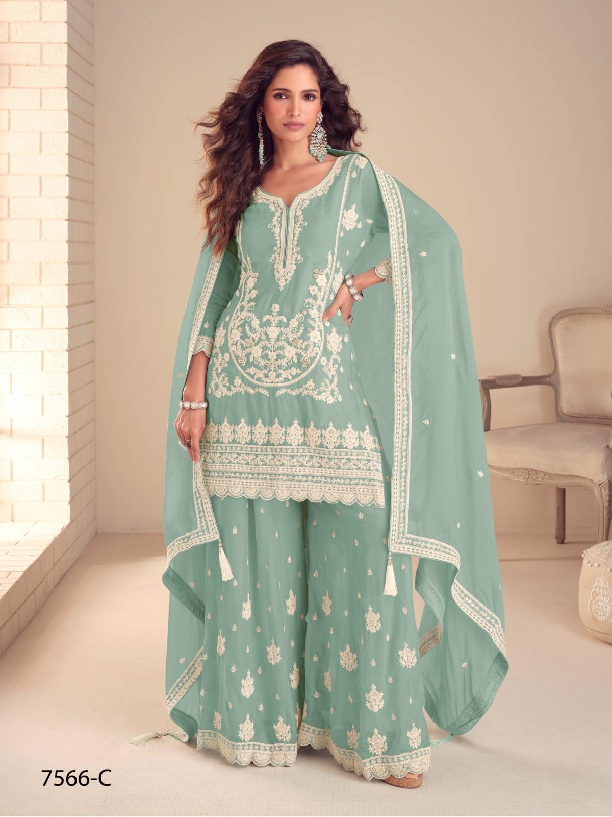 CHINON PLAZZO SUIT SET WITH DUPATTA