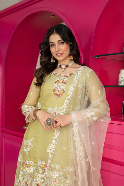 ZMY SILK SHARARA KURTA SET