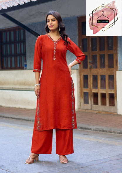 WOOGLEE RAHIMA PREMIUM STYLE KURTI AND BOTTOM SET