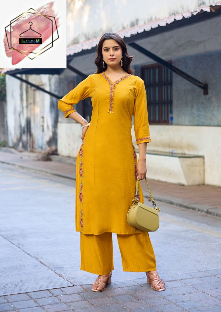 WOOGLEE RAHIMA PREMIUM STYLE KURTI AND BOTTOM SET